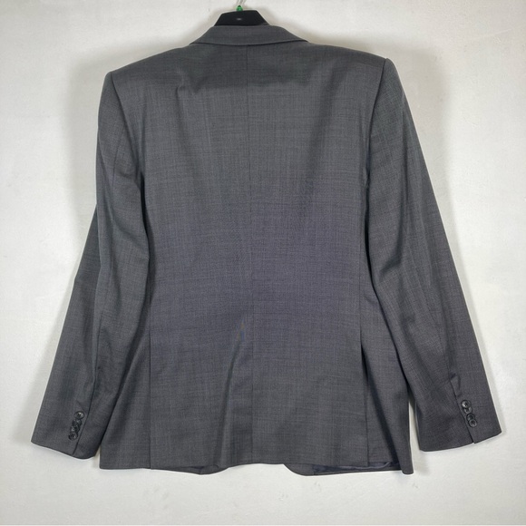 Joseph Abboud Tollegno 1900 Wool Extreme Slim Fit Black Blazer Coat USA 44L - Picture 2 of 16